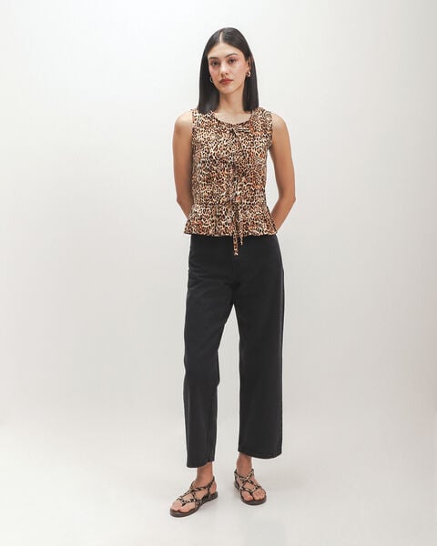 Straight Jeans Efecto Lavado